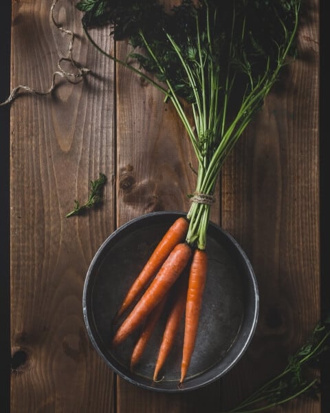 Carrots in bowl