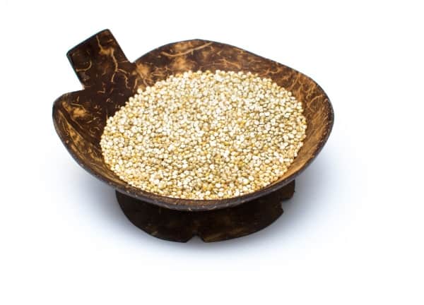 Quinoa in a wooden bowl