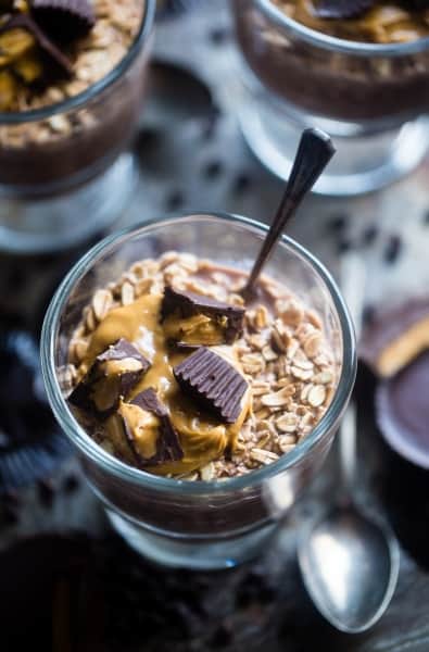 Oats with peanut butter