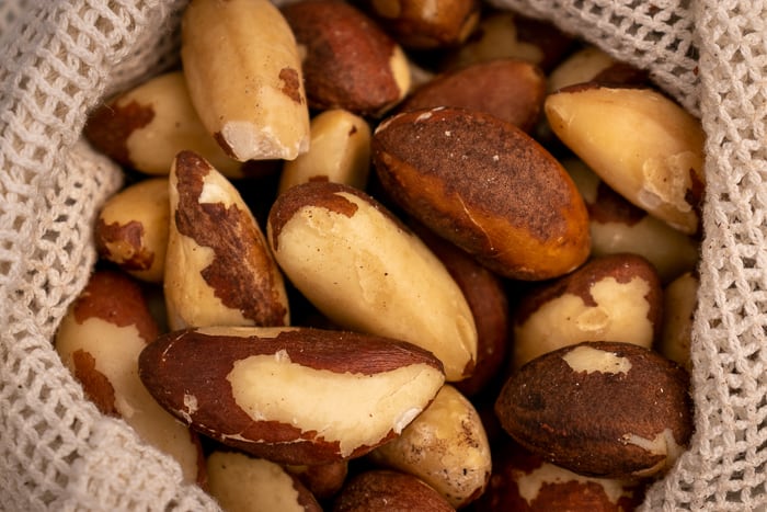 Brazil nuts in a bag