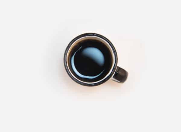 Coffee mug from above
